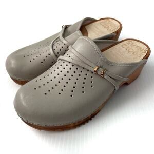 Sven’s Clogs orthopedic wooden clogs light grey size 38 slip on shoes